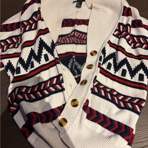 Patterned Cardigan Sweater